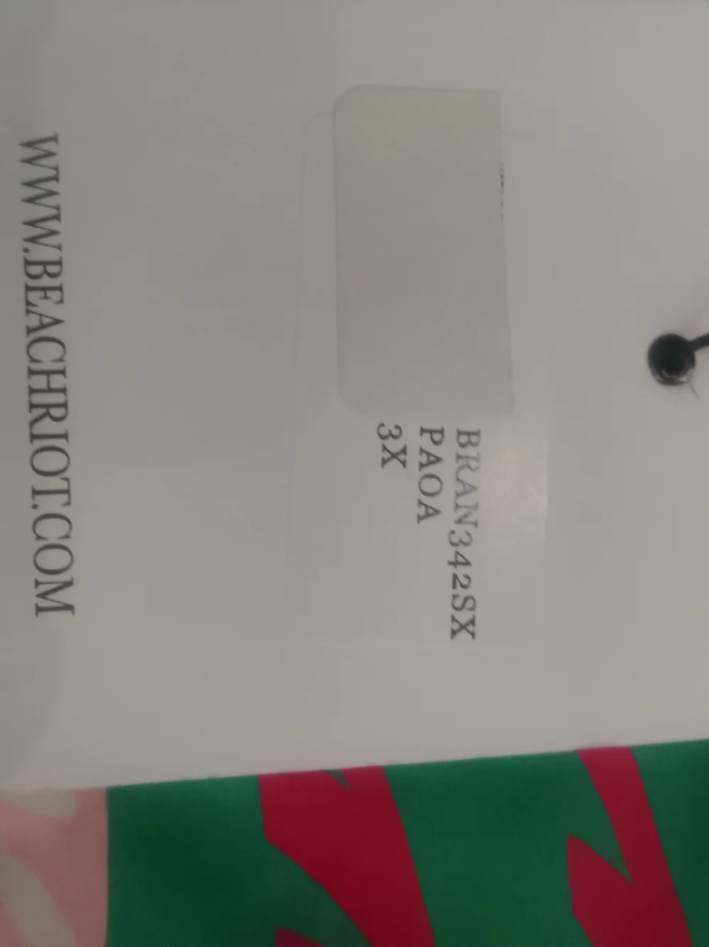 Beach Riot Green Tank with Pink and White Tropical Print Anthropologie - Picture 3 of 6